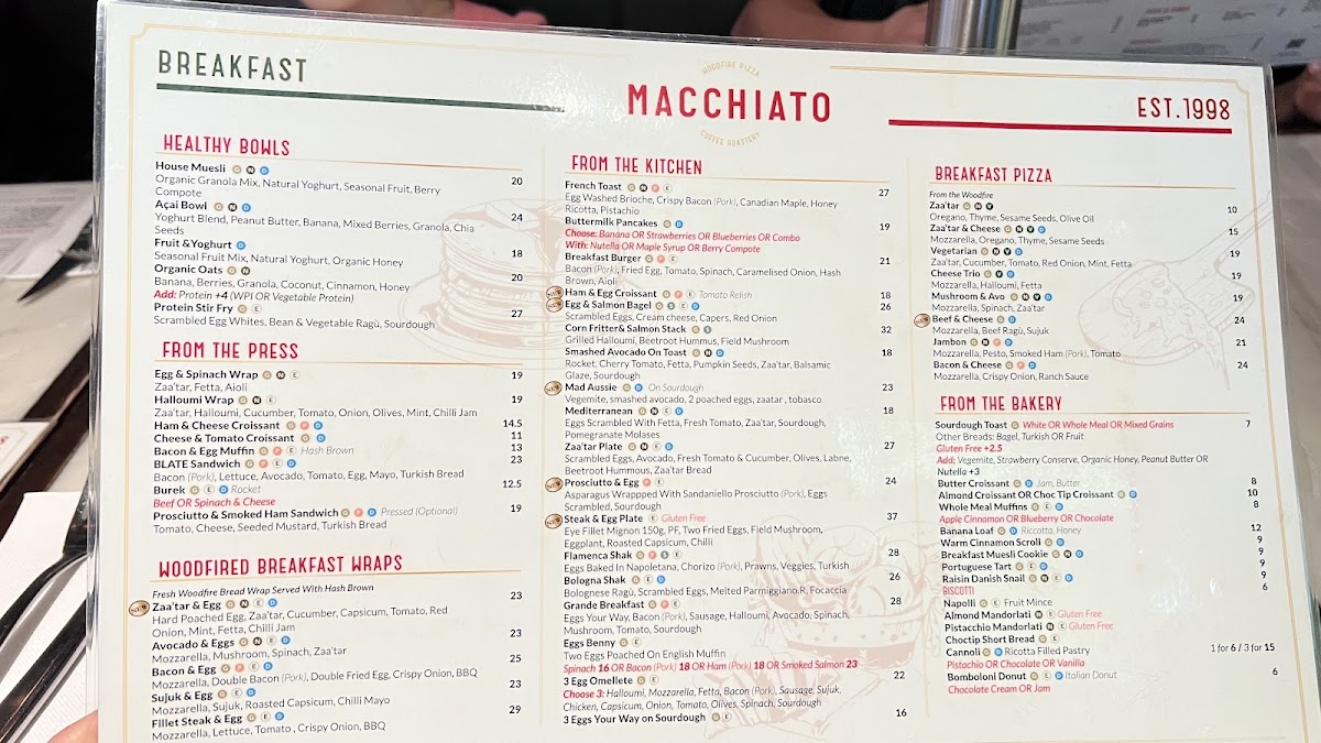 Menu Macchiato Wood Fire Pizza And Coffee Roasters-3